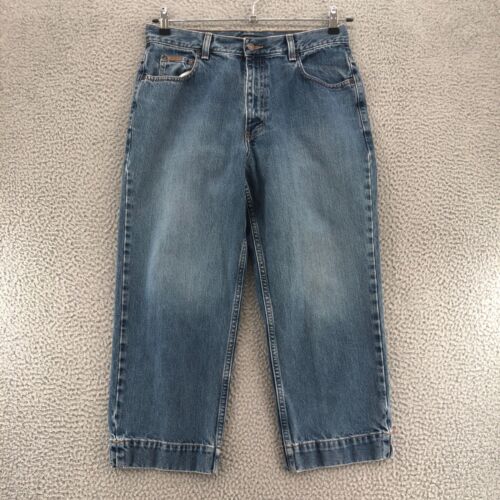 Eddie Bauer Jeans Womens 12 Blue Medium Wash Denim Crop Capri Everyday Vintage