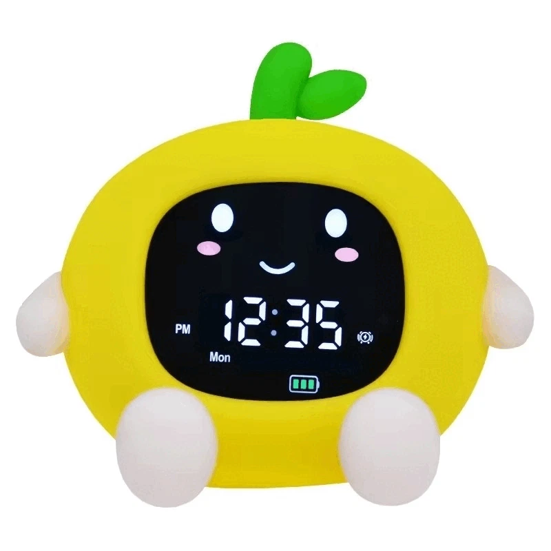 Kids Digital Alarm Clock, Cute Design with Soothing Sounds, Wake Up Light, - Image 3 of 4