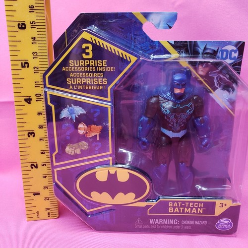 DC Comics Batman 4-Inch Action Figure Bat-Tech Batman 3 Mystery Accessories NEW - 第 3/8 張圖片