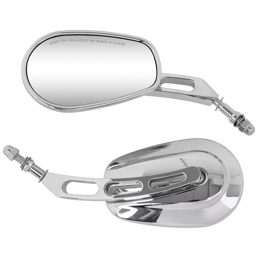 BIG Chrome Motorcycle Rear View Custom Mirrors For Harley Davidson And Big Dog