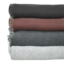 Interlock Knit Rib Jersey Fabric Material,T Shirt Weight,Cotton,Grey Marl, Brown