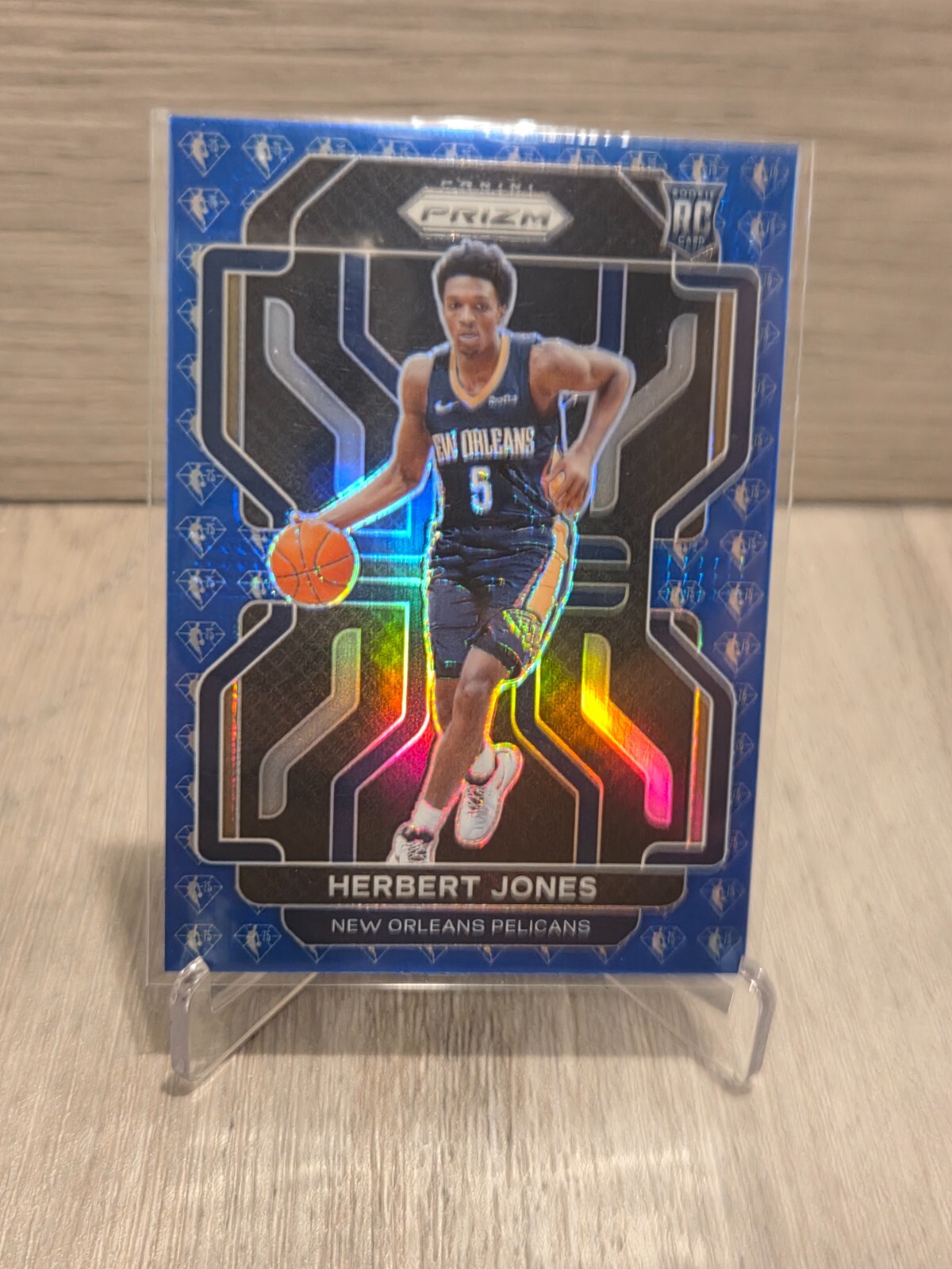 2021-22 Prizm Herbert Jones Blue 75th Anniversary Diamond Rookie RC #329