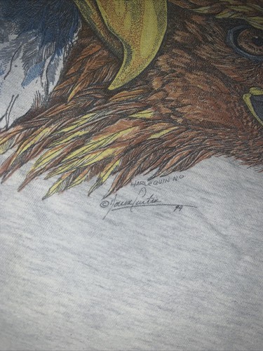 VTG 1994 American Bald Eagle Hawk Nature Harlequin Art Single Stitch T Shirt 90s - Picture 3 of 18