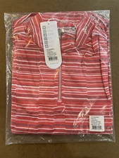 Nivo Womens Golf Luann Mock Quarter Zip Coral Size Medium