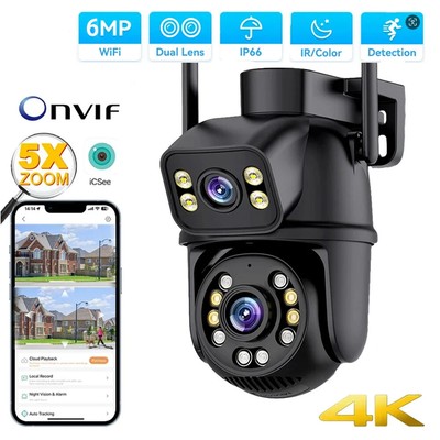 360° 4K HD FUNK WLAN WIFI IP NETZWERK CAMERA Outdoor AUßEN ÜBERWACHUNGSKAMERA DE