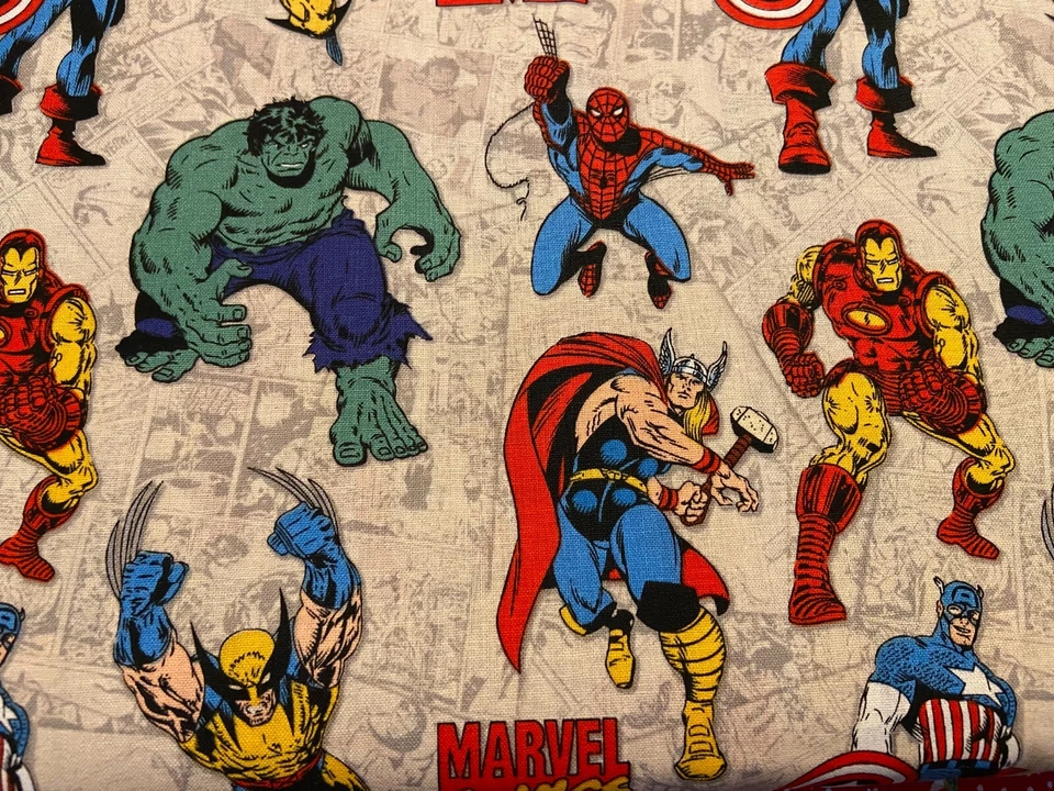 Marvel Comics Superhero Cotton Fabric, Fat Quarter - Image 2 of 2