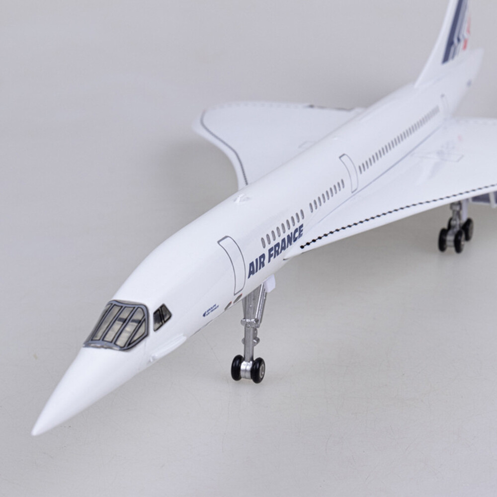 1/125 Air France Concorde Airplane With Voice Light Plane Model