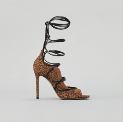 LITA by Ciara Strappy Italian Leather Heel Cheetah EU 41/US 9.5 Gladiator $398