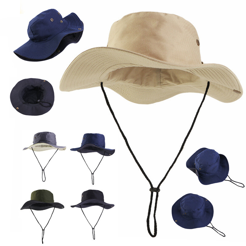 Bucket Hat for Summer Sun Protection with Wide Brim and UV Defense Unisex Outdoor Fishing Cap-image