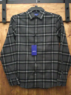 APT.9 SOFT TOUCH FLANNEL 100% COTTON MSRP $46 SIZE S