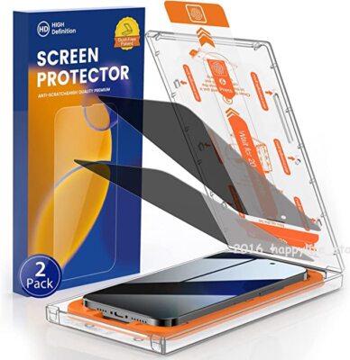 2x For iPhone 15 16 17 Pro Max Private Glass Screen Protector Auto-Alignment Kit