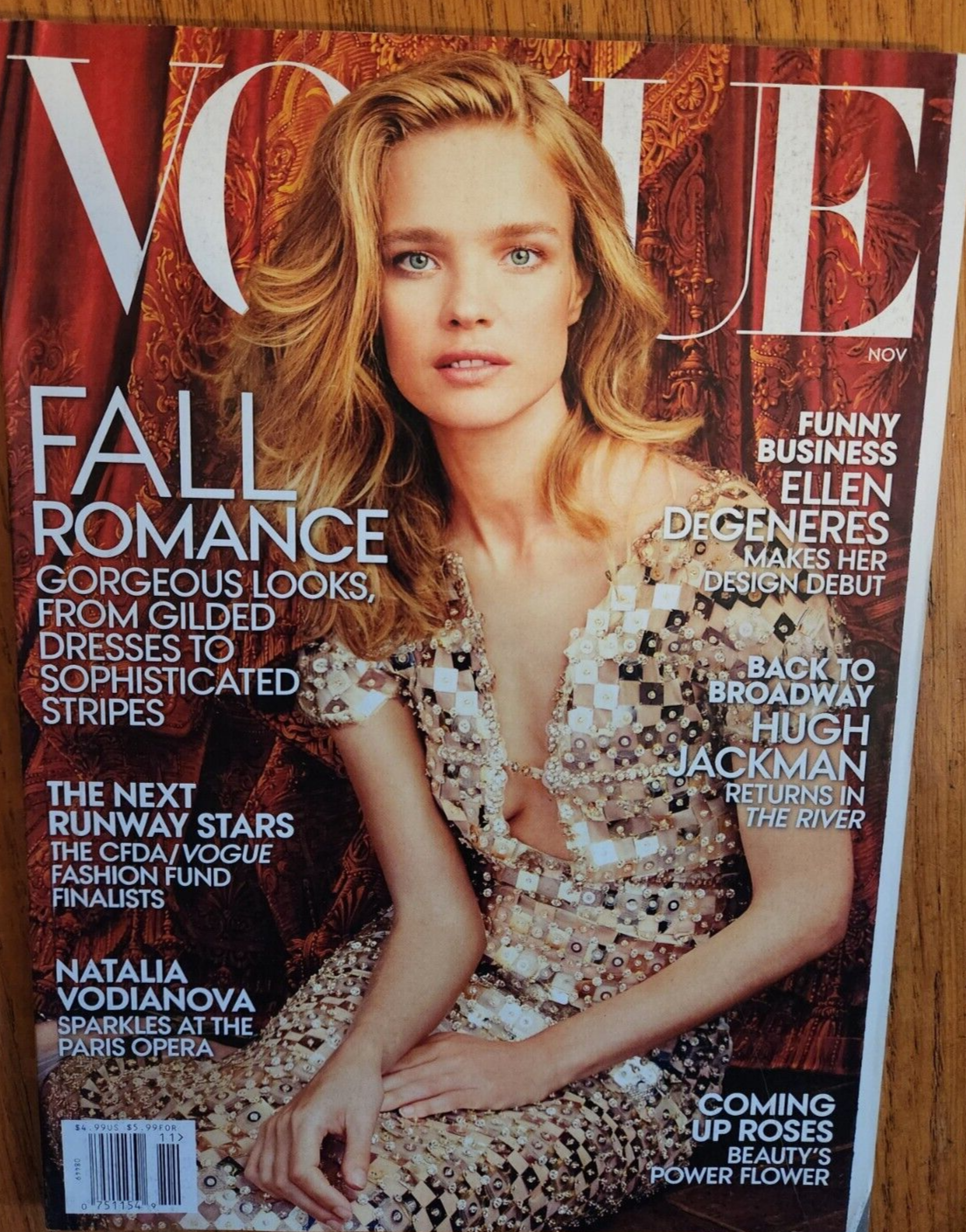 2014 NOVEMBER VOGUE MAGAZINE NATALIA VODIANOVA HUGH JACKMAN