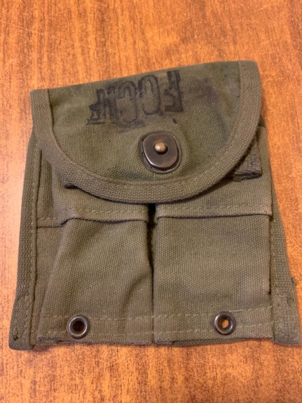 ORIGINAL G.I. KOREAN WAR M1 CARBINE WEB BELT POUCH