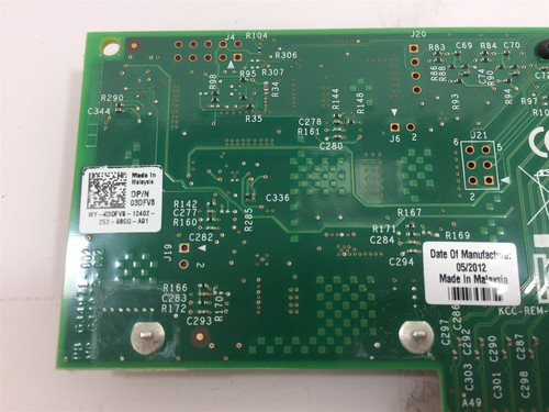 Intel Dell X540-T2 Converged 10G DP Ethernet Adapter 3DFV8 03DFV8 Low Profile - Picture 4 of 5