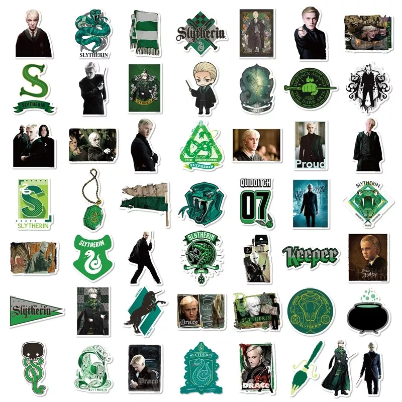 50pcs Harry Potter Slytherin Decals Stickers for Car Water Bottle  Skateboard