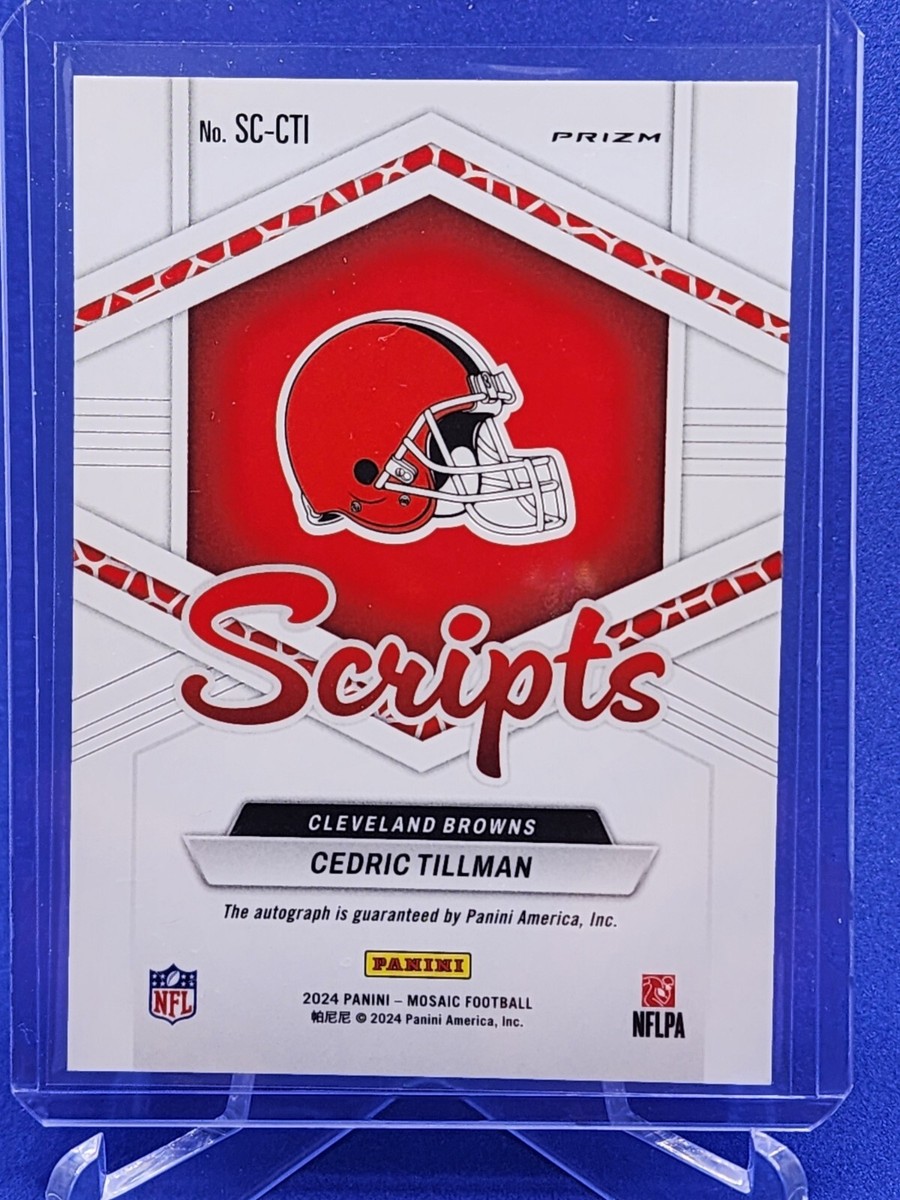 2024 Panini Mosaic - Cedric Tillman -Scripts Auto Cleveland Browns