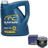 MotoröL Set 20W-50 5 Liter + ÖLfilter Sm 142/1 FüR Opel Movanokasten Nissan Note