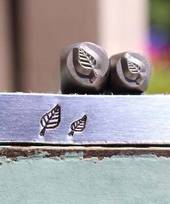 SUPPLY GUY 4mm/6mm Leaf with Fat Stem Metal Punch Design 2 Stamp Set SGCH-520521