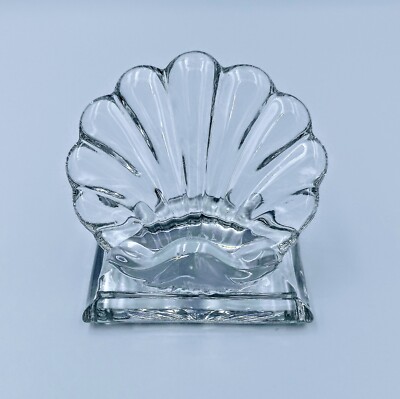 Vintage Baccarat Bambus Kristall Muschel Kartenetui Frankreich
