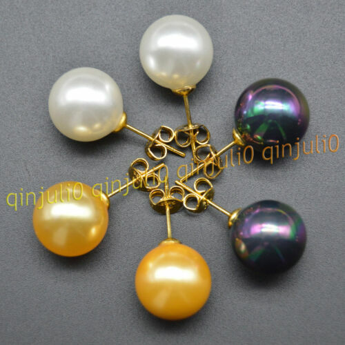 Piercing De Oreja Caflon De Acero Inoxidable Dorado Perla Sintética Con - Foto 4