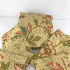Pottery Barnn Tan Floral Organic Cotton KING Duvet Cover plus 4 Shams Set