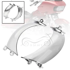 Motorcycle Chrome Front Headlight Fairing Vents For Harley Road Glide 2015-2023