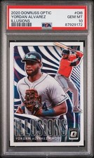 2020 PANINI DONRUSS OPTIC ILLUSIONS YORDAN ALVAREZ #OI-6 ROOKIE CARD PSA 10