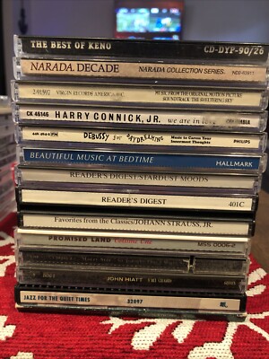 LOT 14 USED ASSORTED MUSIC CDS BULK LOT. Easy Listening. Jazz Island Bedtime ROM