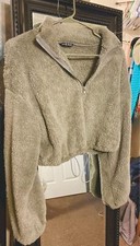 Shein Cropped Grey Sweatshirt