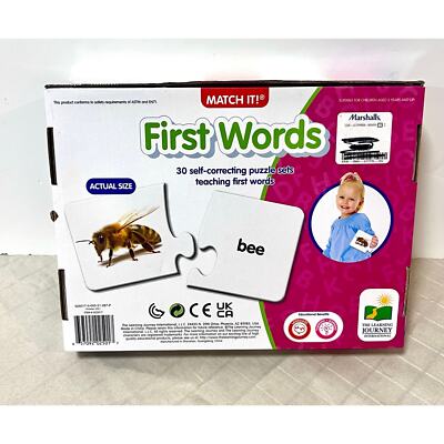 The Learning Journey WordsMatch It 29 of 30 self correcting puzzles alphabet 