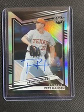 2022 Panini Elite Extra Ed Prime Numbers Pete Hansen Auto /62 Cardinals Variat B