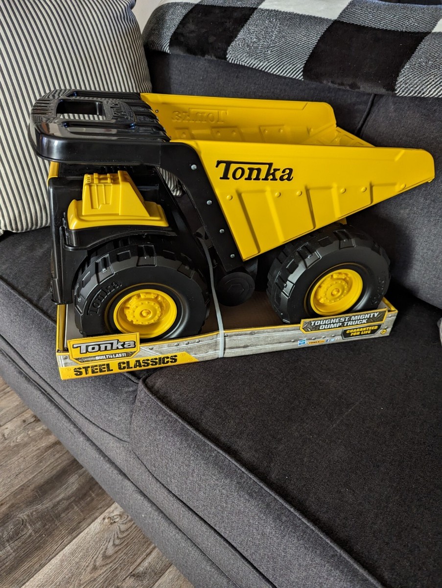 Tonka Steel Classics Toughest Mighty Dump Truck, Yellow, Pound