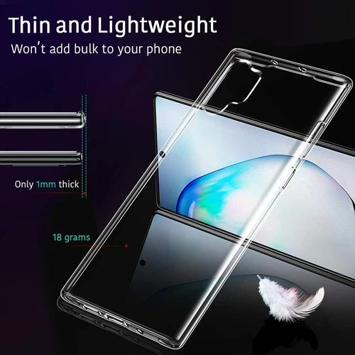 For Samsung Galaxy Note 10 Plus Case Shockproof Slim Crystal Clear Phone Cover - Picture 3 of 13