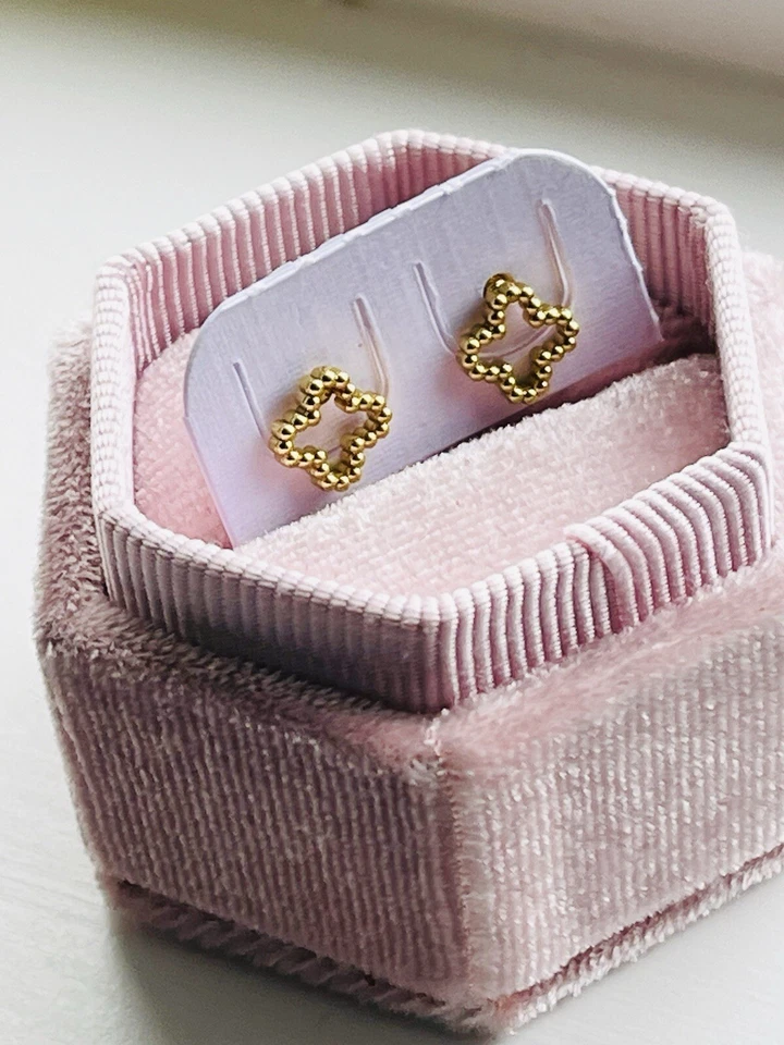 Pendientes Anthropologie Trébol Cuadrifolio 14K ¡De España! Foto 4 de 4