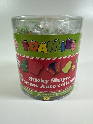 Creative Hands Christmas Xmas Foam Stickers Sequins Crafts in Canister