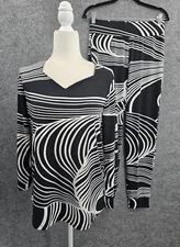 Antthony 2 Pc. Outfit Womens XS Pullover Top Jogger Pant Pockets Black Knit