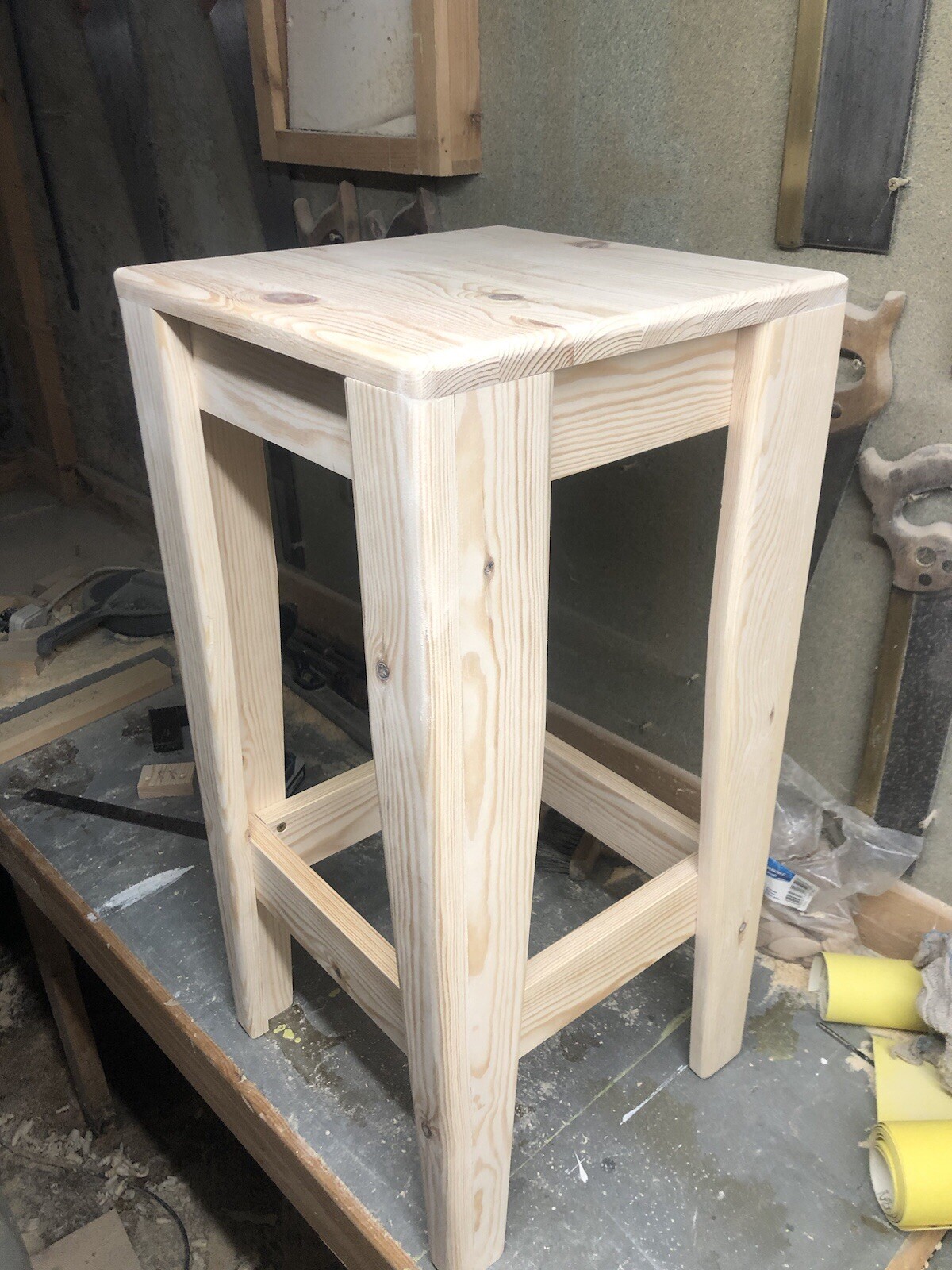 Bespoke Solid Pine Kitchen / Bar Stools 