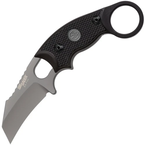 Hogue Sig EX-F03 Tactical Fixed Blade - Grey - G10 Scales - 2.25" - Hawkbill