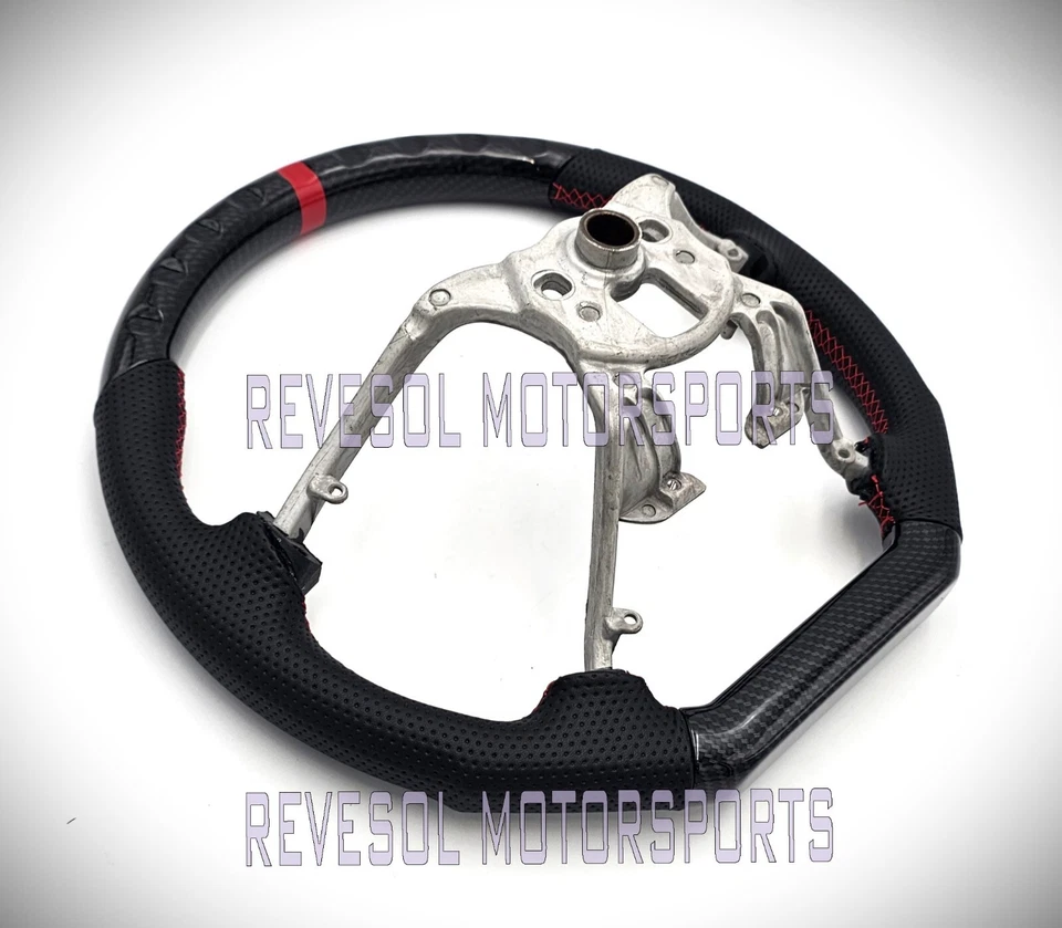 for 2007-2013 GMC Sierra Yukon Denali Hydro Carbon Fiber Leather Steering Wheel - Image 4 of 4