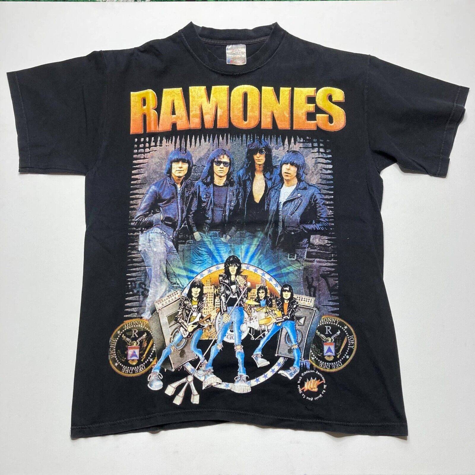 Vintage LATE 90S RAMONES Mexican Bootleg Band Shi… - image 1