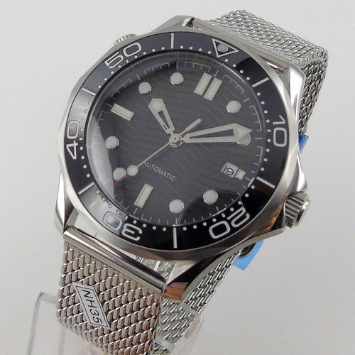 41 mm Bliger Reloj Automático para Hombre Esfera Ola Negra Fecha Japón NH35 Miyota 8215 - Imagen 18 de 18