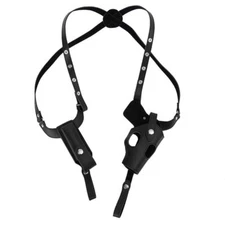 Leather Tactical Shoulder Underarm Gun Holster Pistol Concealed Black Universal