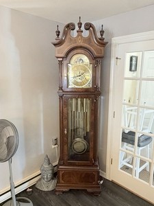 Sligh 100th anniversary GF clock. Brass Westminster Chime Moon Phase