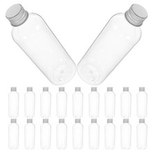 24pcs Clear Bottles with Screw Aluminum Cap, 100ml/3.38 Oz Small Container Jars