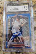 Josue Briceno Signed 2025 Bowman Baseball Card #BCP-13 CGC JSA Tigers /150 Blue
