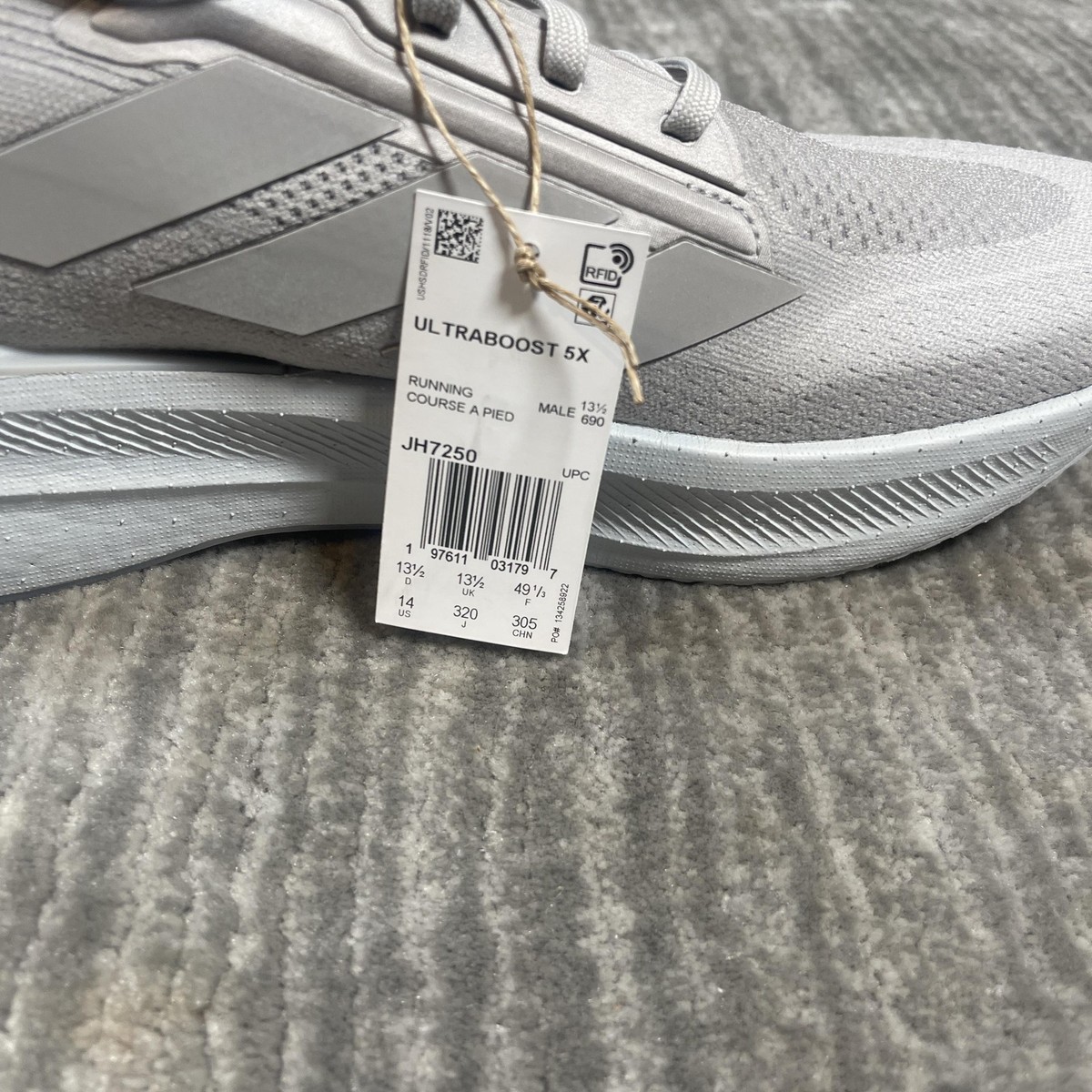 Adidas Ultraboost 5X Shoes Mens Size 14 Gray Running  display picture 2