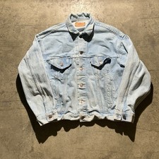 Vintage Levi’s Type 3 Blue Marbled Denim Jacket Men’s Size Large USA Made