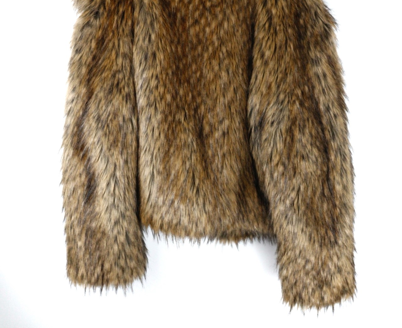 Giacca in pelliccia sintetica asimmetrica FW22 Saint Laurent