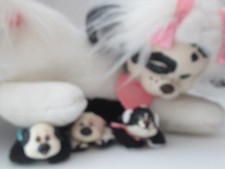 Puppy Surprise BL WH Plush Dog w 3 Babies Hasbro Stuffed Animal Toy Vintage 1991