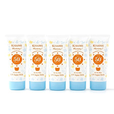 Isehan Kiss Me Mommy Kids UV Aqua Milk Sunscreen SPF50 /PA   50g Set of 5 